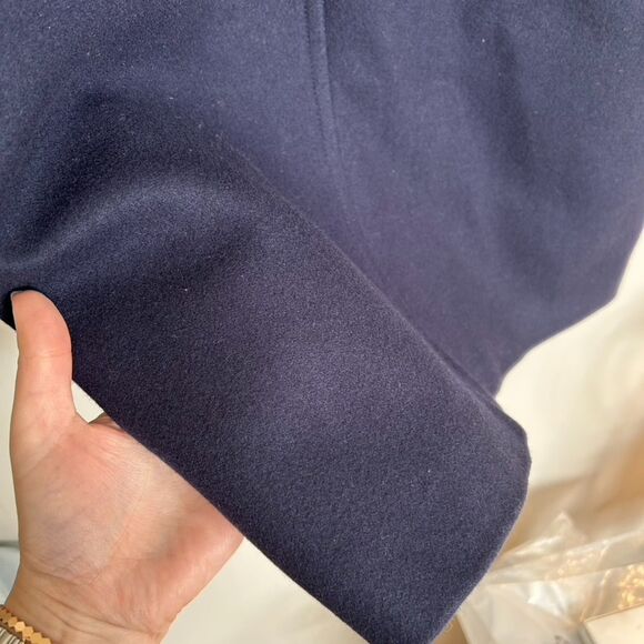 J.Crew Navy Deep Blue Wool Boyfriend Melton Wool Coat - Picture 11 of 14